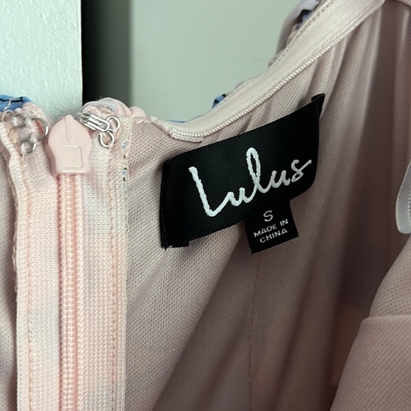 Lulu’s Adelaide Pink & Blue Floral Maxi Dress, worn once - Picture 7 of 11